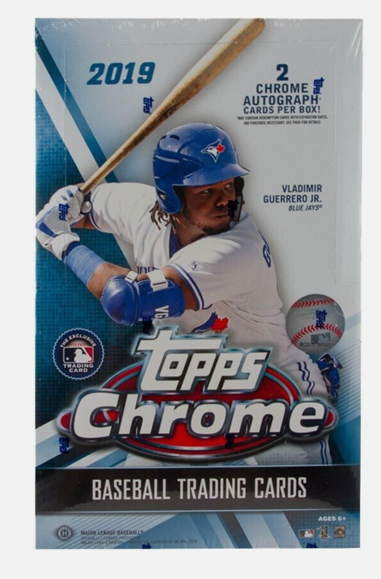 2019 Topps Chrome Baseball Factory Sealed Trading Cards Hobby Box