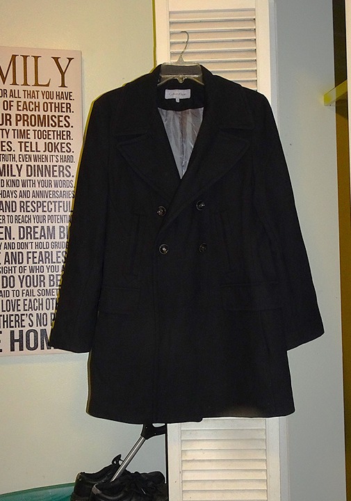 Women's Calvin Klein Black Pea Coat Black