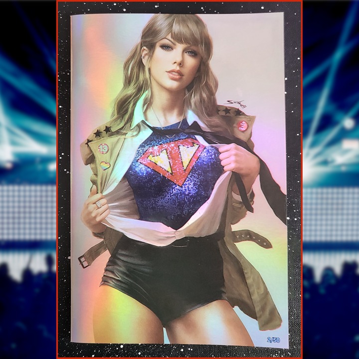 Female Force: Taylor Swift || Shikarii Supergirl Art Only Virgin || NM LTD 50