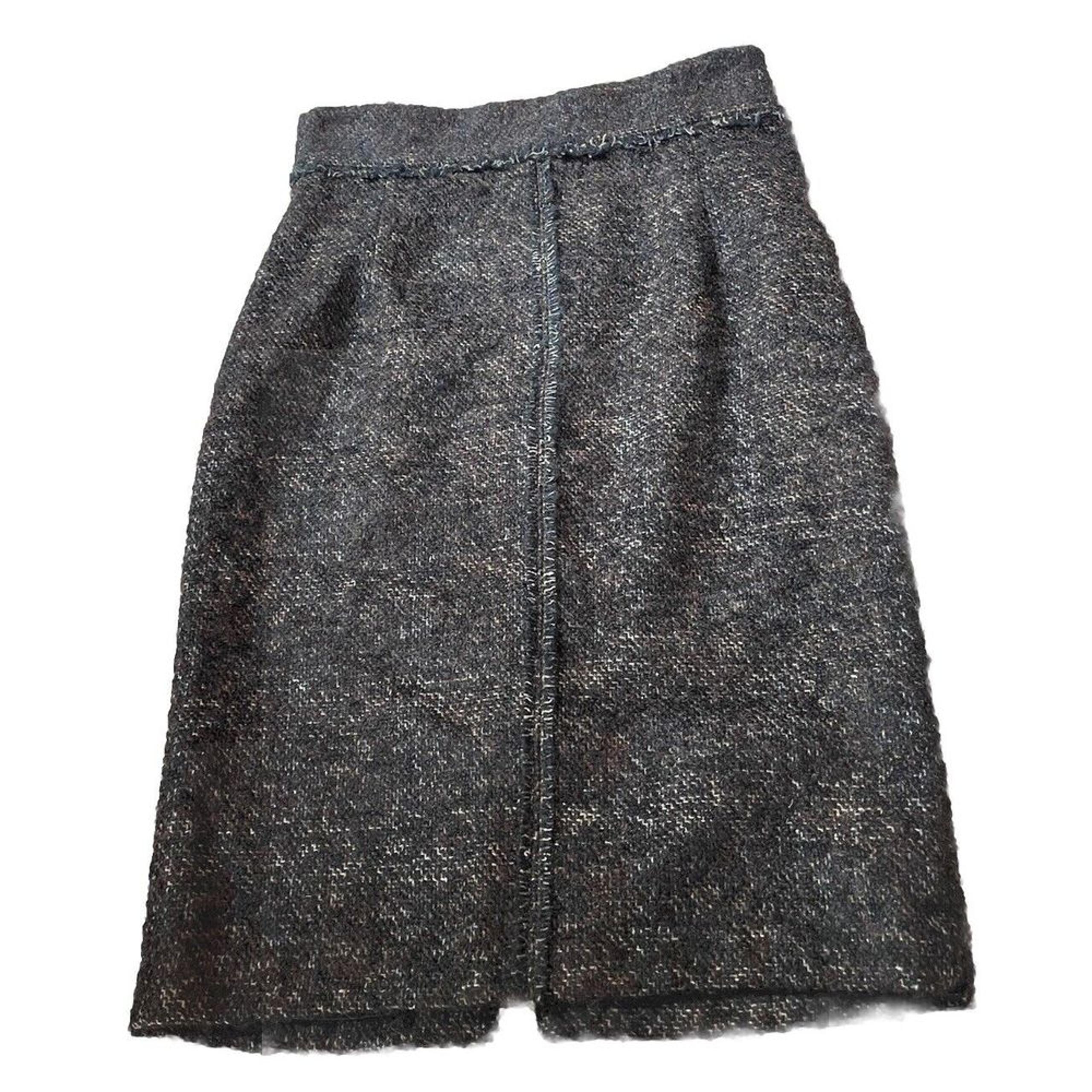 Zara Wool Blend Skirt Women's Medium Plaid  Pencil Midi