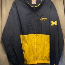 University of Michigan Wolverines Vintage Crable Sportswear Windbreaker Size XL