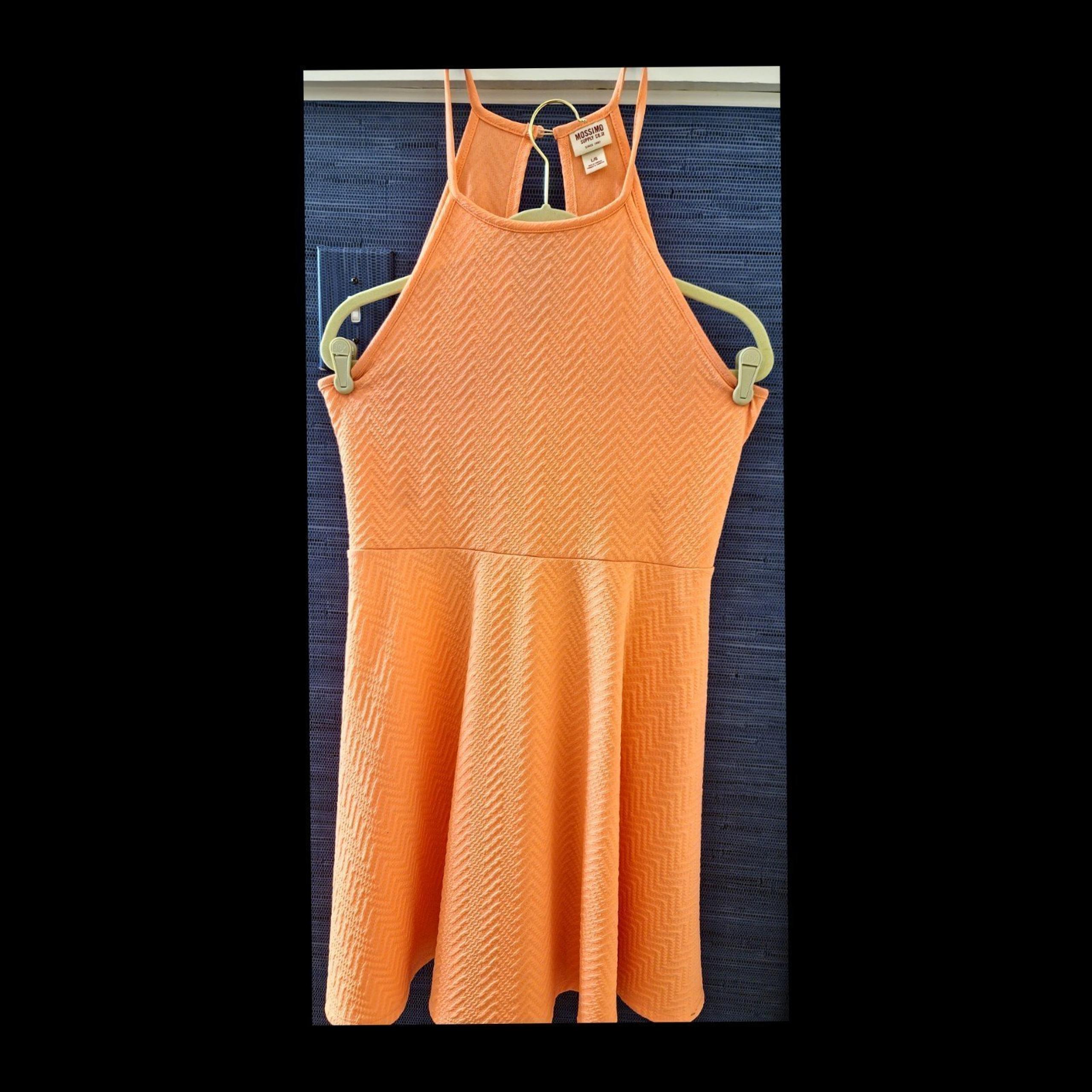 Mossimo| Peach halter knee length dress- size L