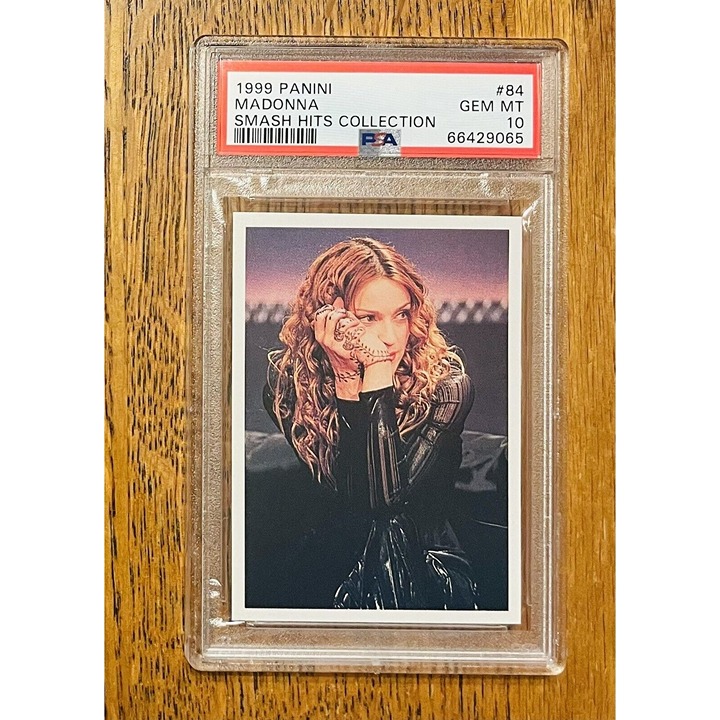 1999 Panini Smash Hits Sticker #84 Madonna PSA 10 Gem Mint Rookie RC Pop 1