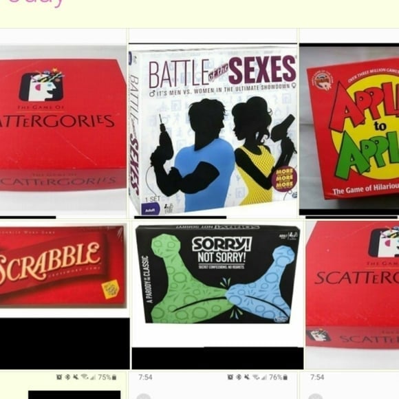 25 Bundle 5 Games: apples to apples scattegories sorry battle of sexes scrabbl