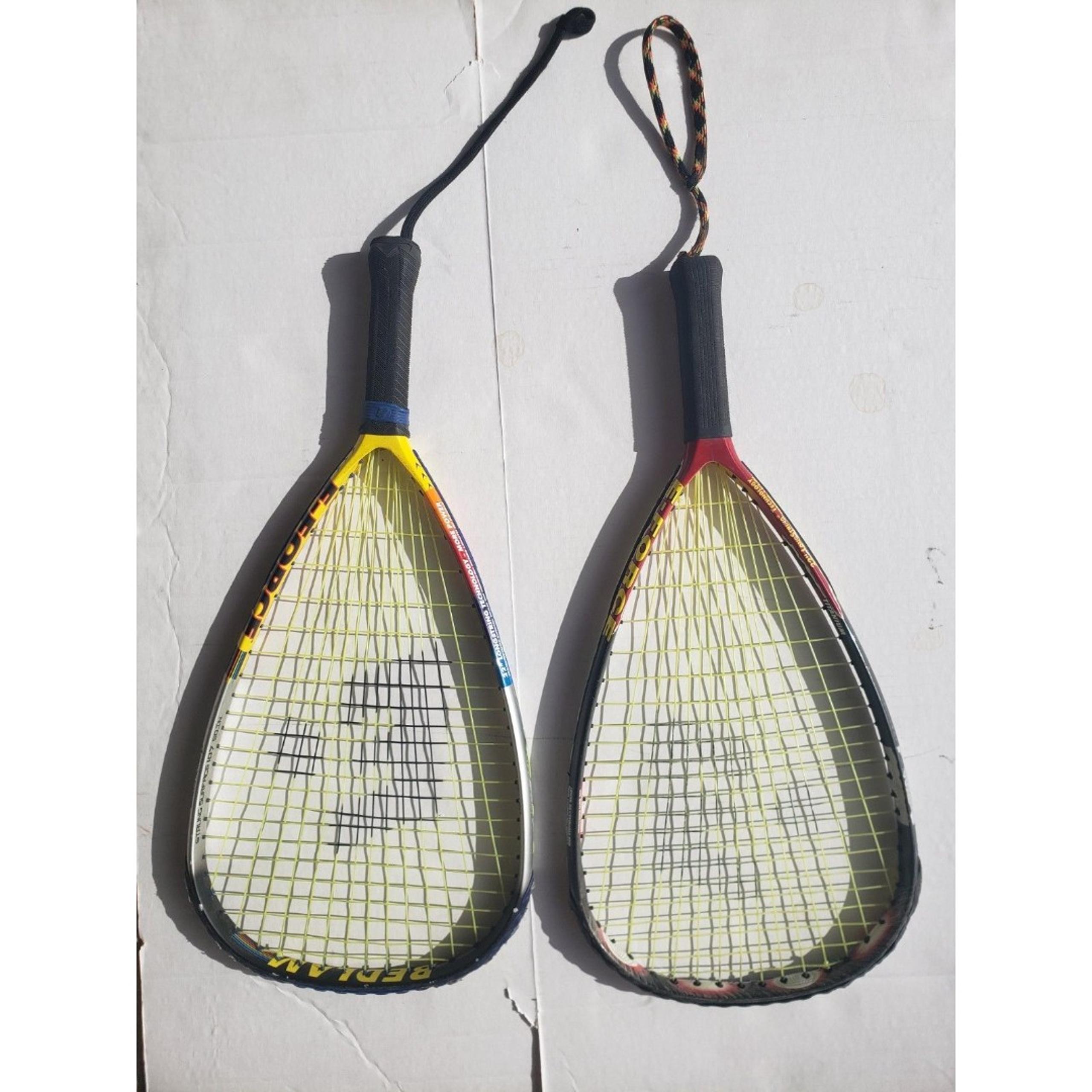 Lot 2 E-FORCE Bedlam Racquetball Rackets 22" Longstring: Bed-X 170g & Bedlm 185g
