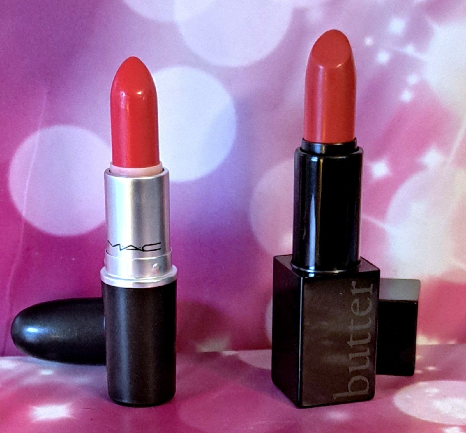MAC Matte Lipstick Mangrove + DUPE Butter London Plush Rush Impulsive
