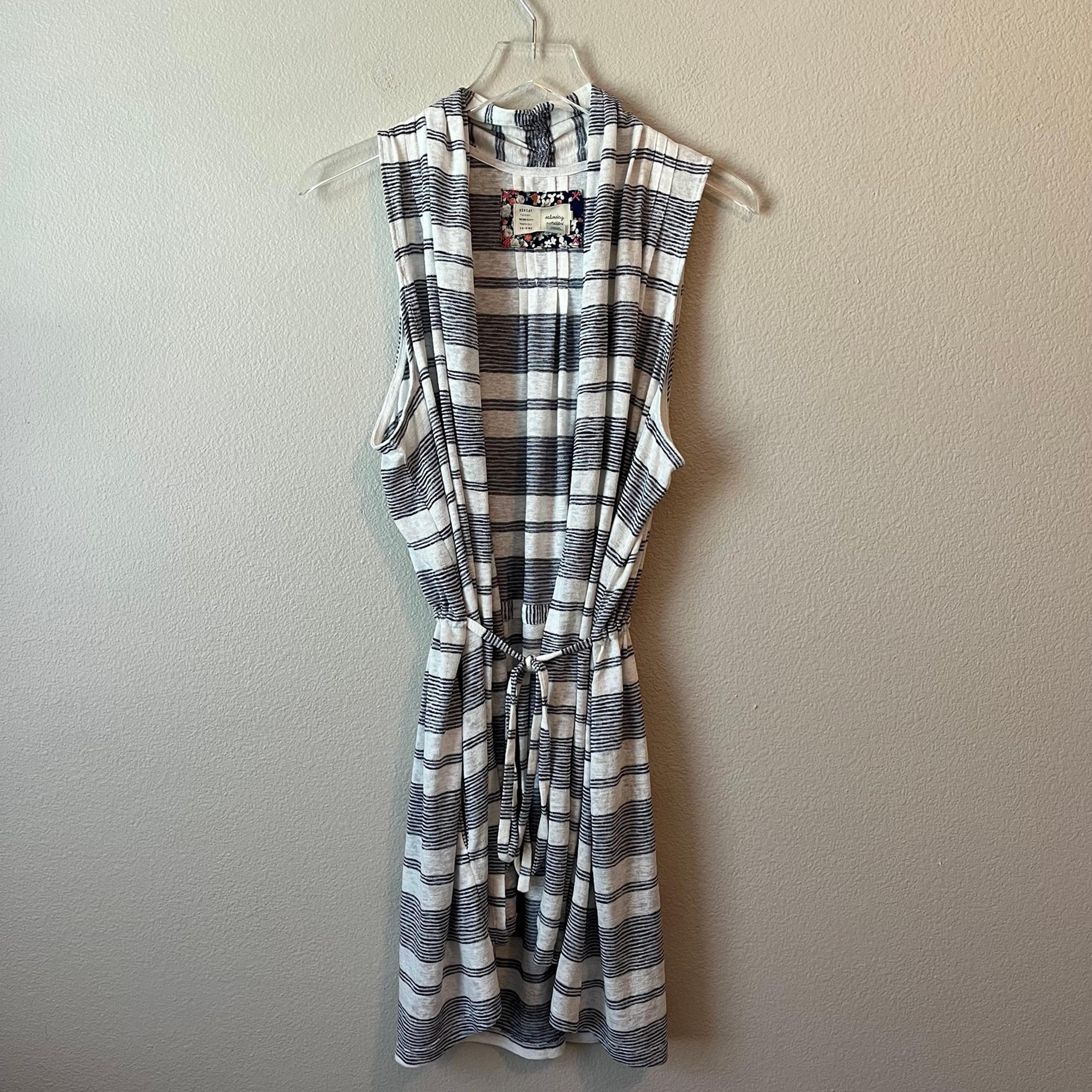 Anthropologie Saturday Sunday Striped Tunic Vest Size XL