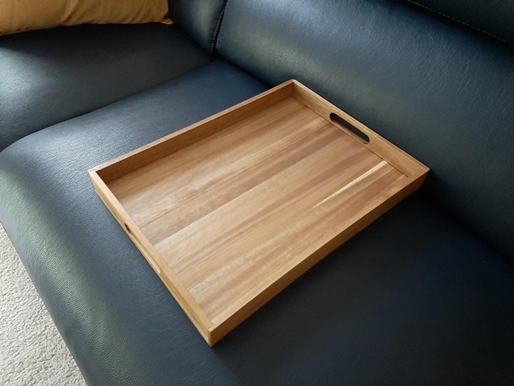 Wood Serving Tray with Handles (17 Inches) – Decorative Serving Trays