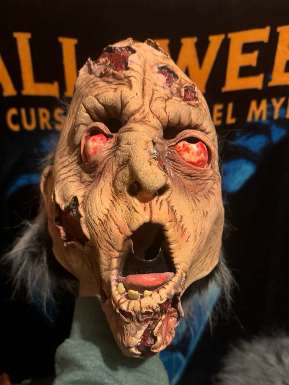 Spirit Halloween Zombie Mask Rare Flesh Eating Don Post Decor Decoration