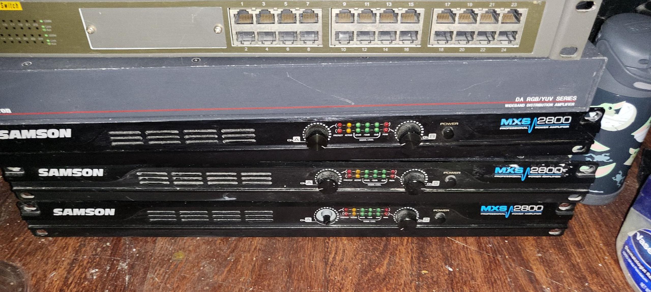 Samson MSX2800 SLIM, TRIM RACK MT. POWER AMP. Selling only 1.