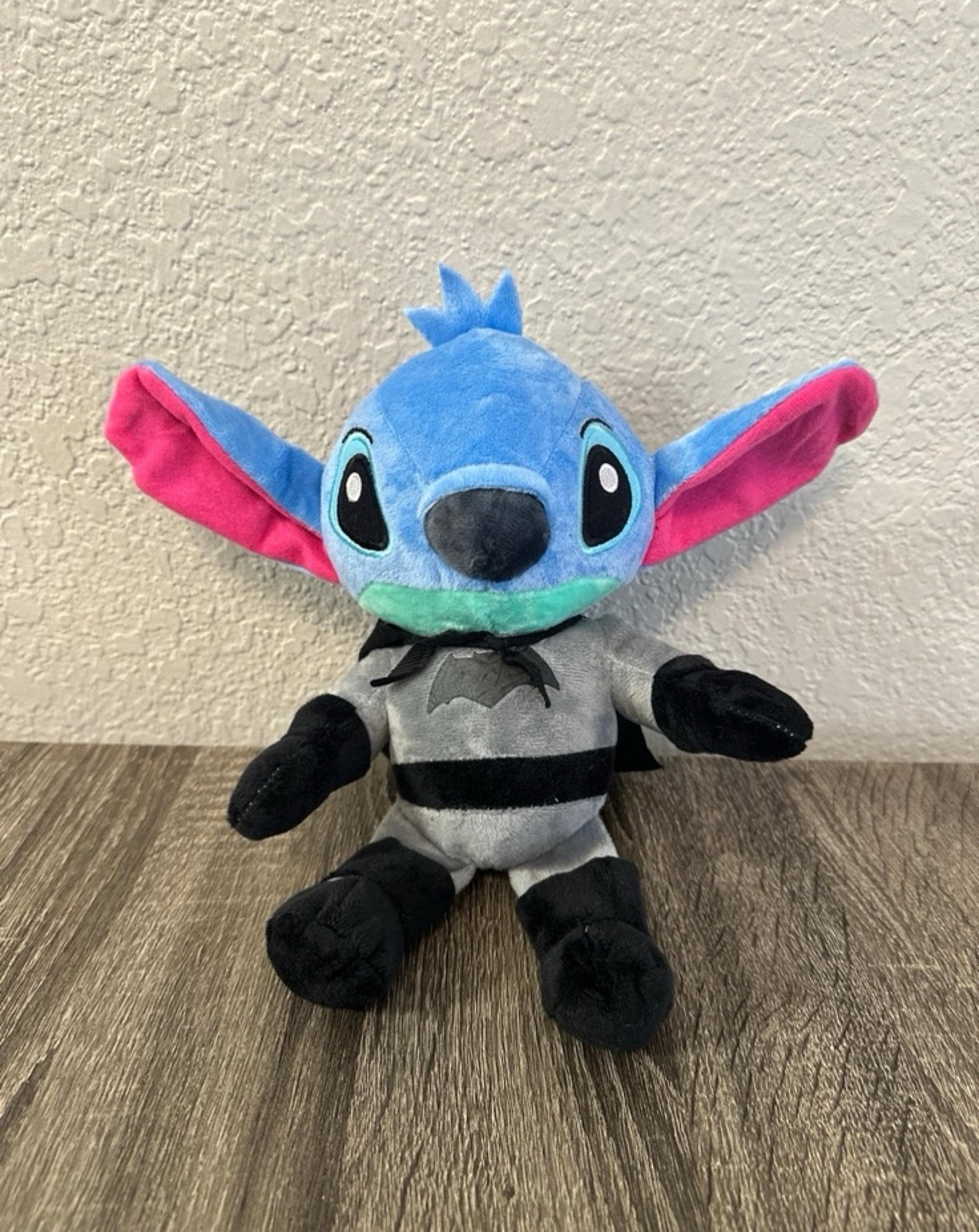 Stitch from Lilo & Stitch in Batman Costume Plush Stuffed Animal Toy 10” - Disney