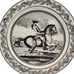 Mottahedeh Italian Horse Plate Decorative Porcelain Rider Black White Collector