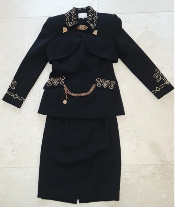 Alberto Makali 3 Piece Navy Skirt Suit