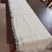 Vintage dresser scarf or mental scarf hand embroidered on linenRARE HTF