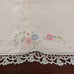 Vintage dresser scarf or mental scarf hand embroidered on linenRARE HTF