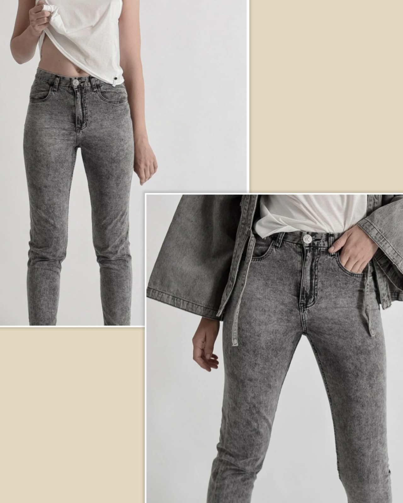 One X OneTeaspoon Society Legend Denim Jeans Grey Society Size 26