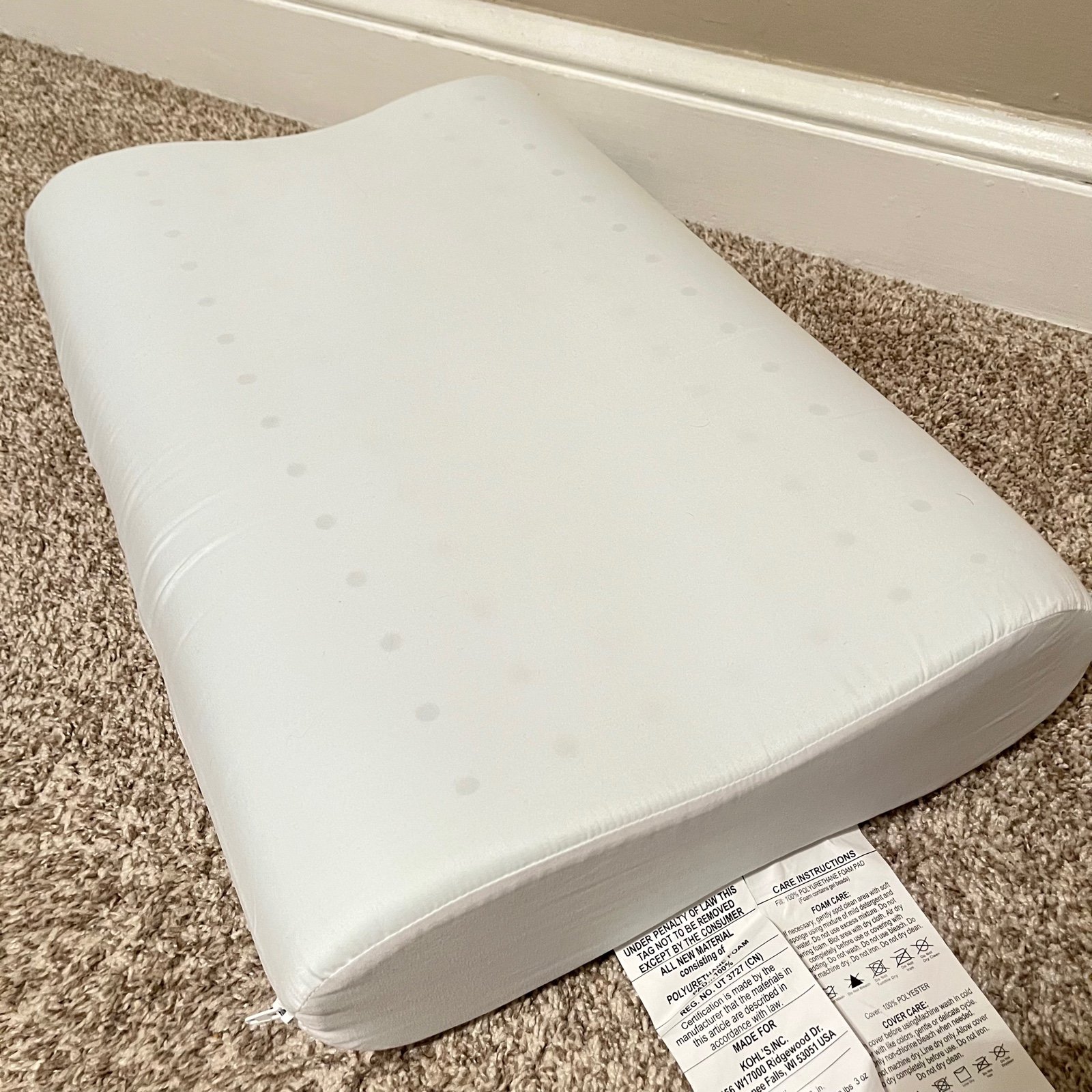 Cooling Comfort Contour Polyurethane Foam Pad Pillow Embedded with Gel Beads