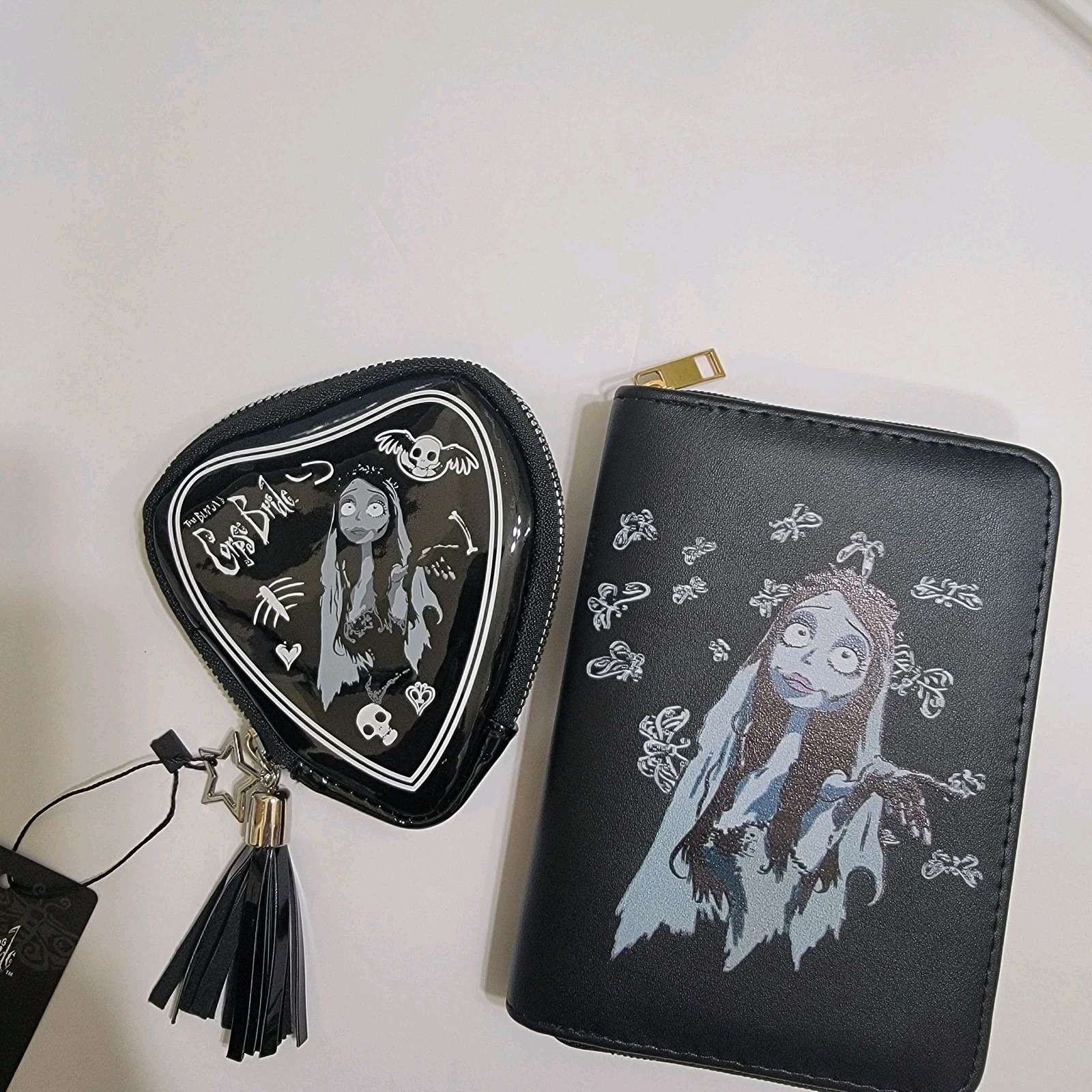 NEW Corpse Bride Large Zip Wallet & Tassled Coin Bag Grunge Whimsigoth Fantasy