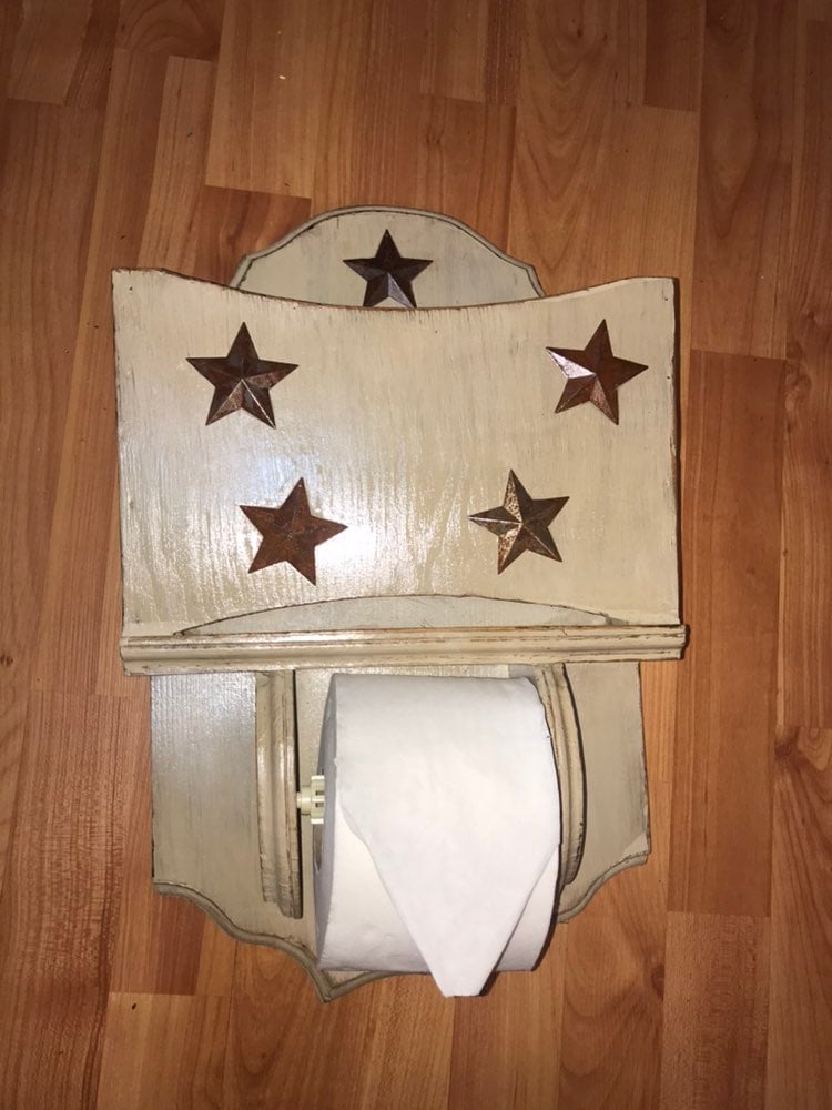 Wooden Bathroom decor toilet paper Holder