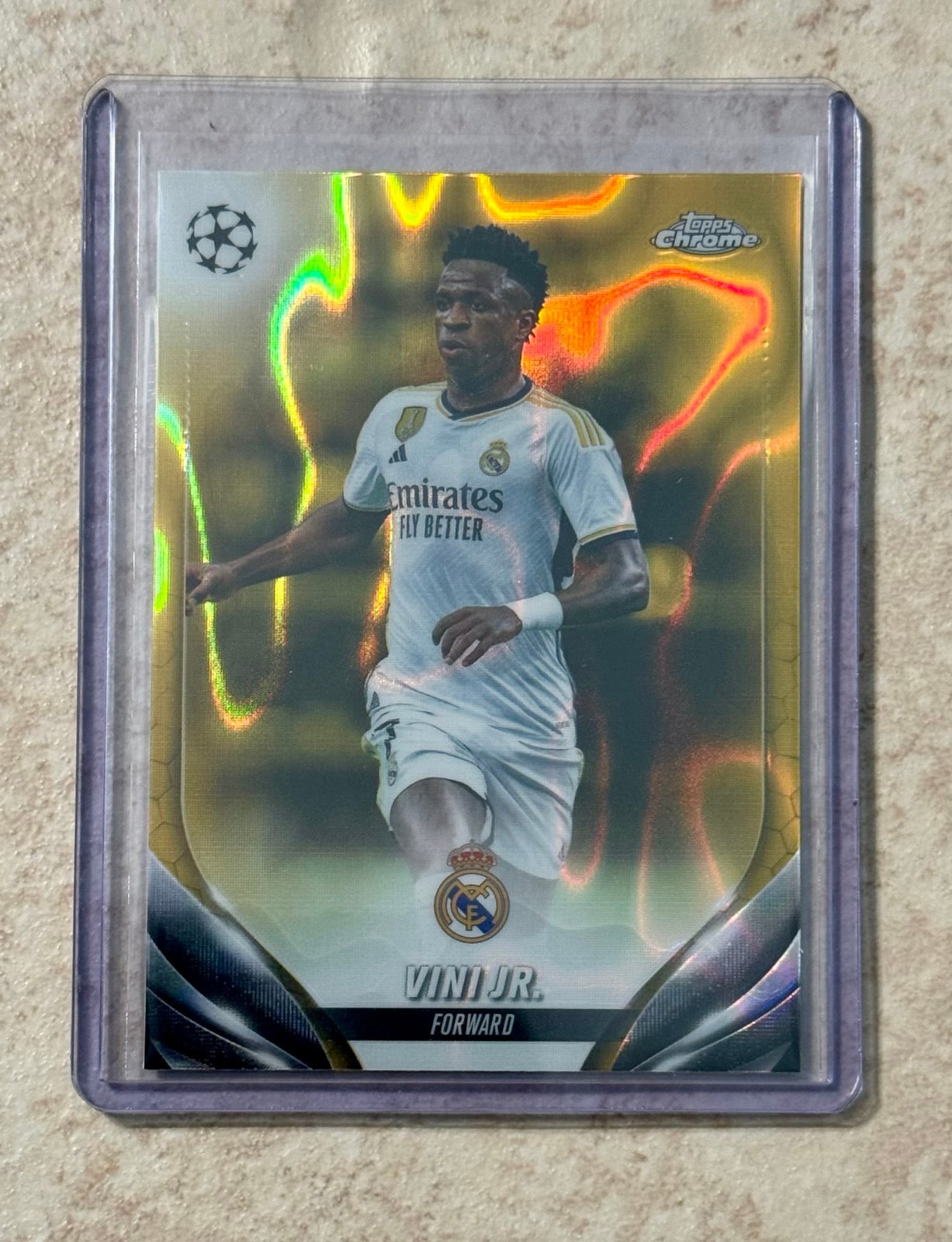 2023-24 Topps Chrome UEFA Vini Jr #92 Gold Lava SSP Real Madrid