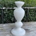 Williams Sonoma tall white ceramic pillar candle holder tabletop decor