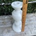 Williams Sonoma tall white ceramic pillar candle holder tabletop decor