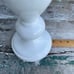 Williams Sonoma tall white ceramic pillar candle holder tabletop decor