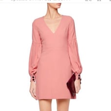 NWT XS Alexis Ellena ash pink dress long sleeve all season dress - stunning dres