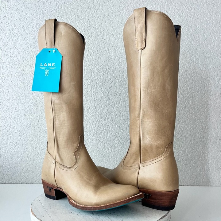 Lane PLAIN JANE Womens Cowboy Boots 8.5 Butterscotch Western Cowgirl Mid Calf