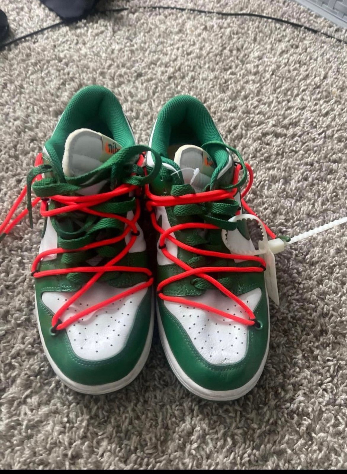 Nike dunk low Off-White “pine green”