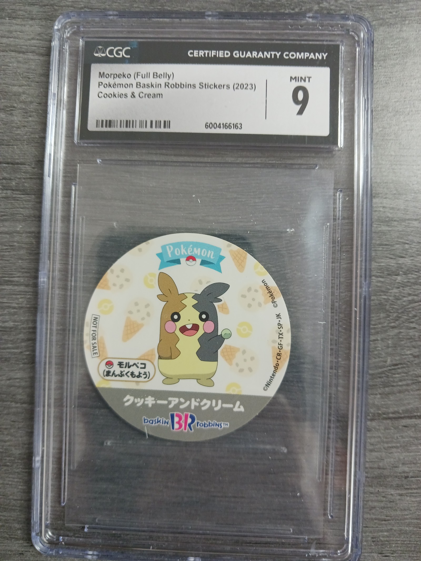 CGC Mint 9 Morpeko (Full Belly) 2023 Baskin Robbins Stickers