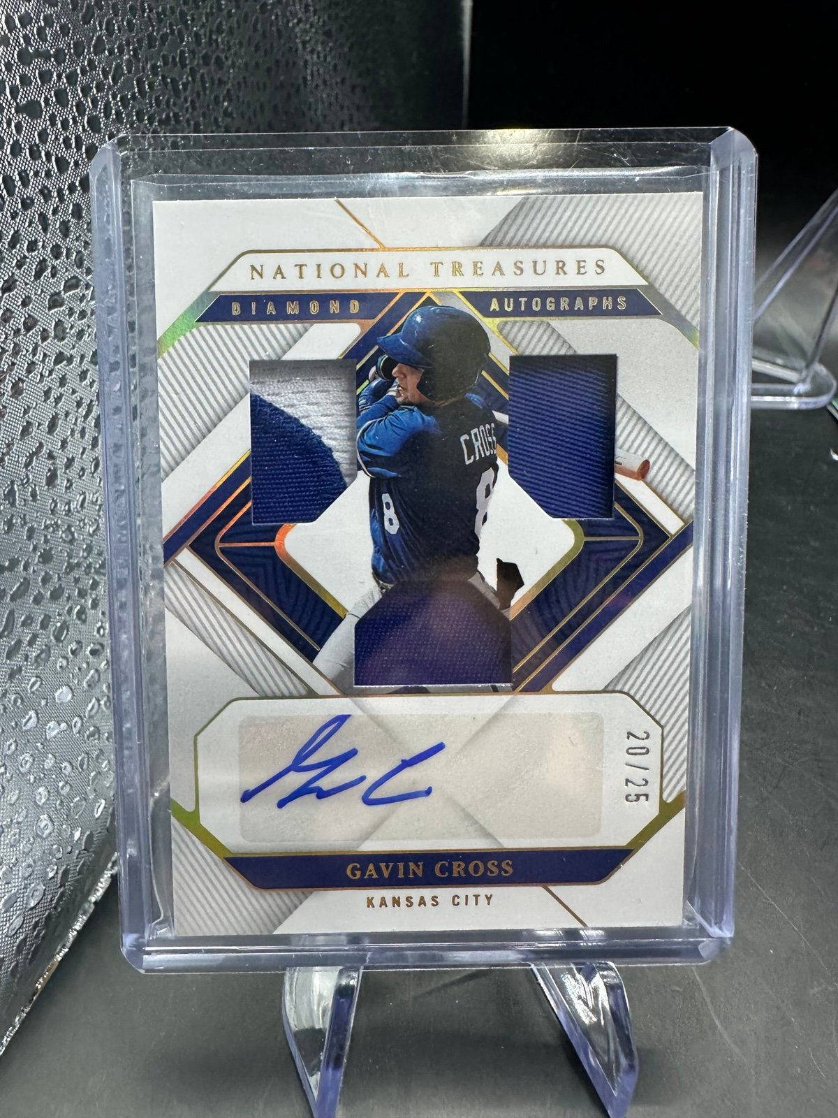 2023 Panini National Treasures Diamond Triple Patch Auto #5 Gavin Cross /25