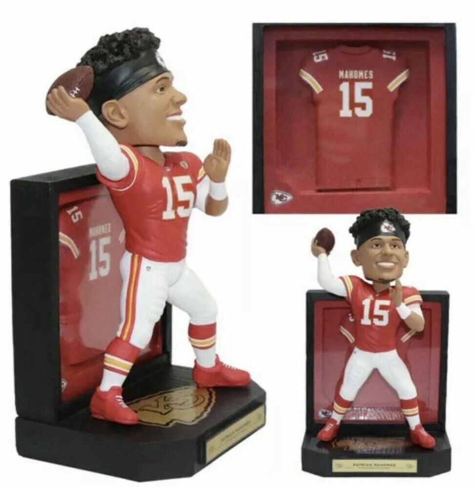 Patrick Mahomes Kansas City Chiefs Framed Jersey Display Showcase Bobblehead NFL