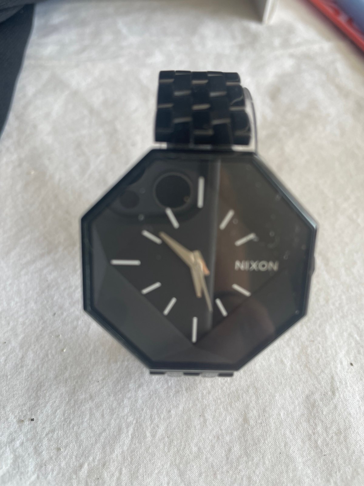 Nixon Capulet Octagon Black Analog Stainless Steel Quartz Watch NEW