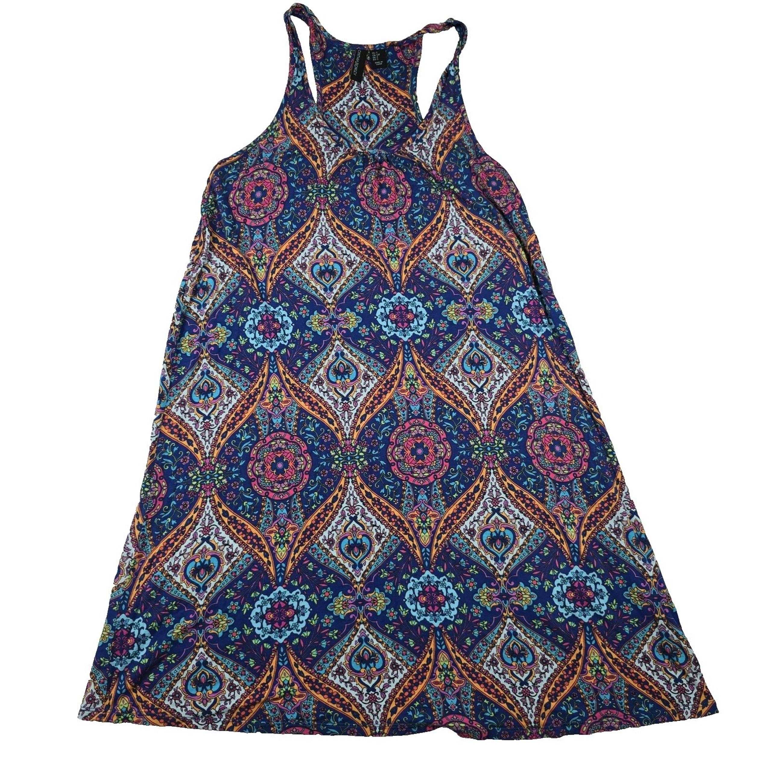Cynthia Rowley Sleeveless Racer Back Dress Women's Size Small Paisley Blue Pink