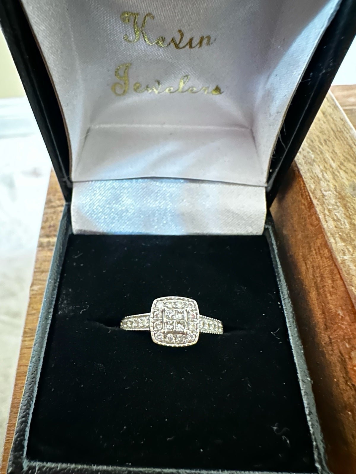 Halo Diamond Engagement Ring - Cushion Cut Style