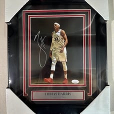Tobias Harris signed autographed Philadelphia 76ers 8x10 photo framed JSA