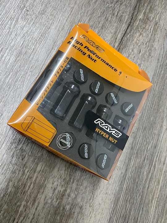 Rays black hyper lug nuts JDM 12x1.5 brand new