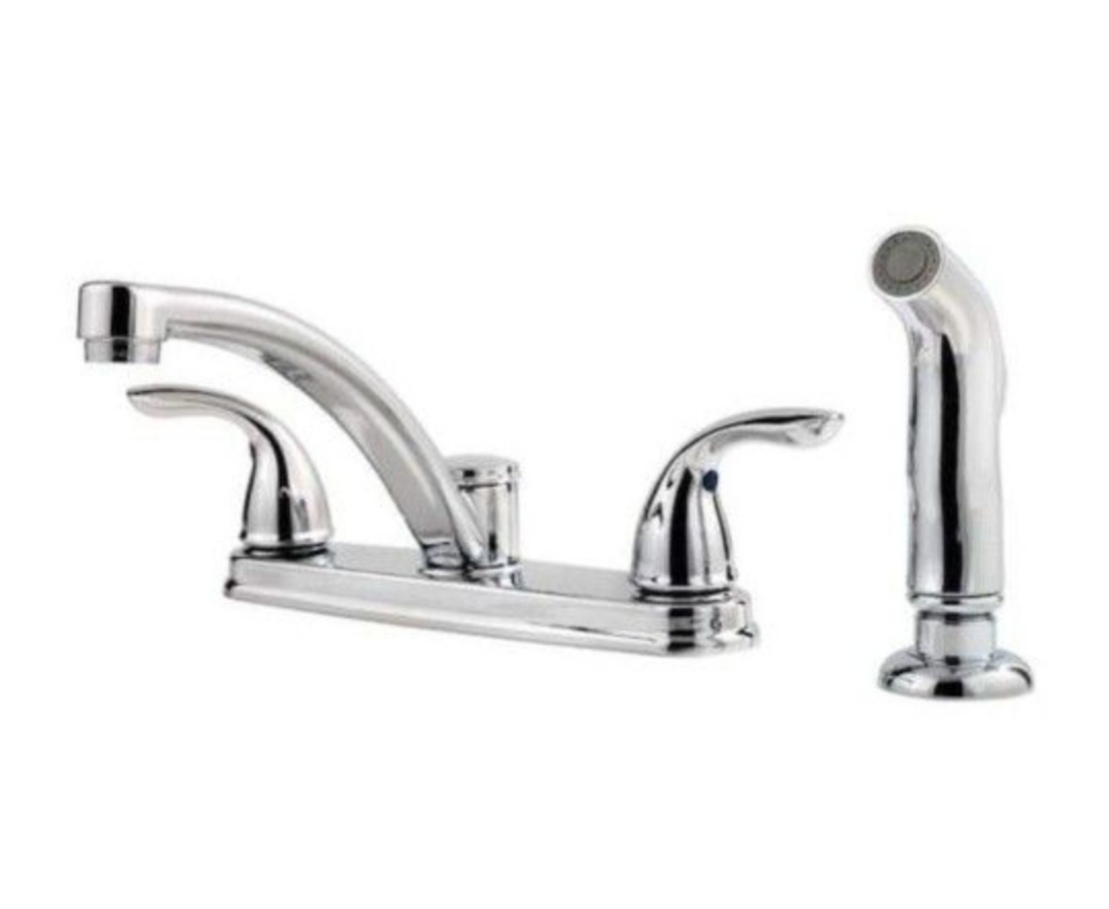 Pfister Delton 2-Handle Standard Kitchen Faucet with Side Sprayer in Polished Ch