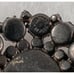 Lisner Facet Enamel Stones Black Brooch & Clip On Earrings Set Signed Metal
