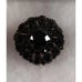 Lisner Facet Enamel Stones Black Brooch & Clip On Earrings Set Signed Metal