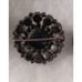 Lisner Facet Enamel Stones Black Brooch & Clip On Earrings Set Signed Metal
