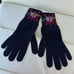 NEW & GABBANA Gloves Wool Blue #DGLovesLondon Embroidered Mitten RRP 400