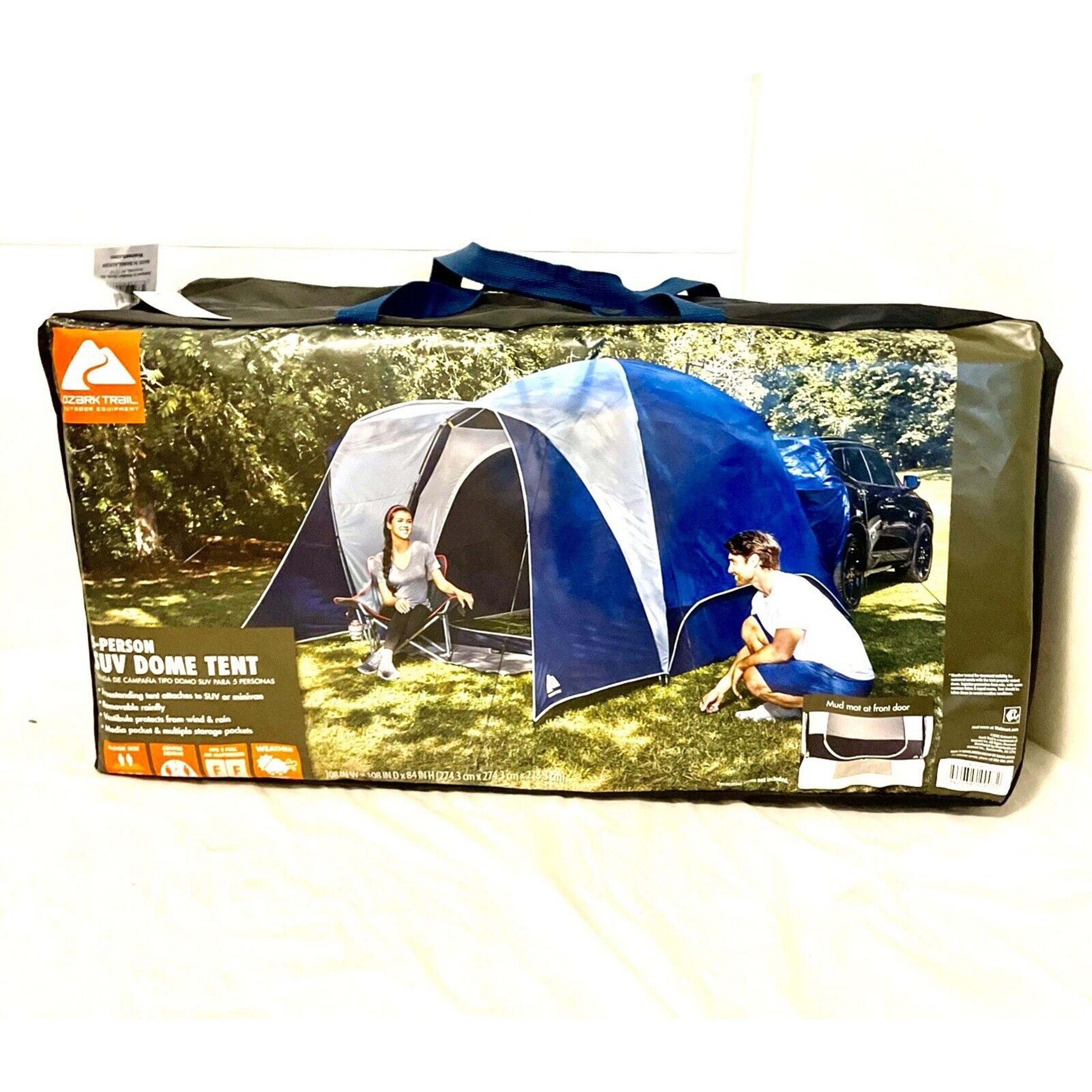 Ozark Trail 9' x 9' x 84" 5 Person SUV Tent Detachable Camping Family Outdoors