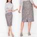 Talbots Cheetah Print Gray and Pink Pencil Skirt size 12P petite new!!!