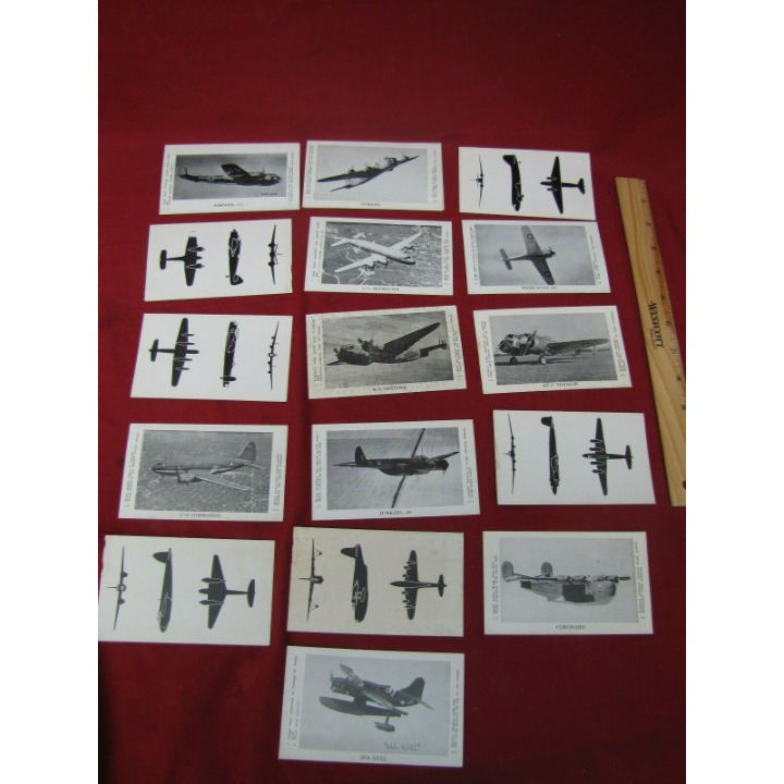 Vintage 17 Axis Allies WWII Air Corp. Aircraft Identification Training Cards