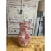 Red Toile Vase, French Country Vase, Decoupage Vase, Home Decor
