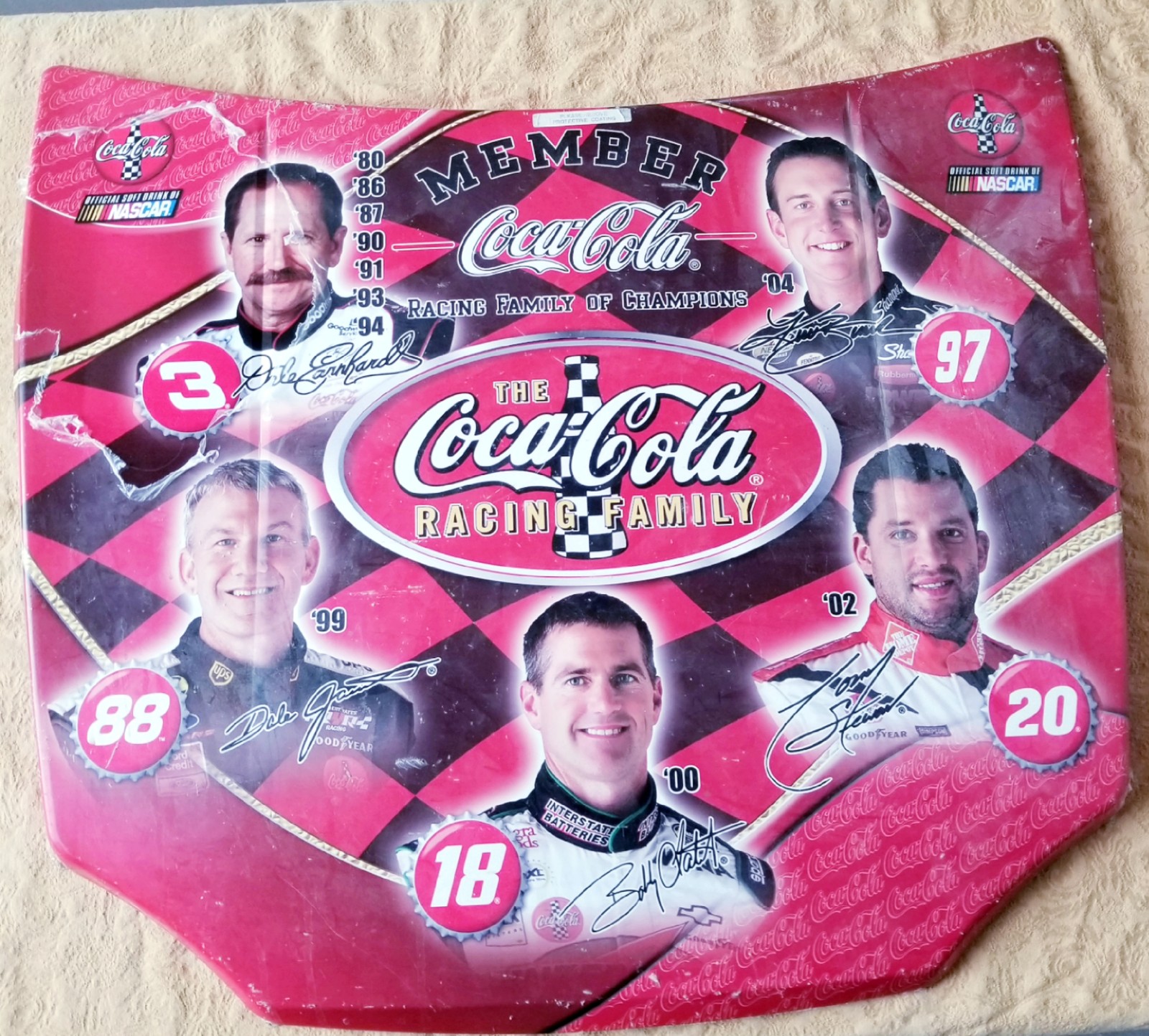 COCA COLA RACING HOOD