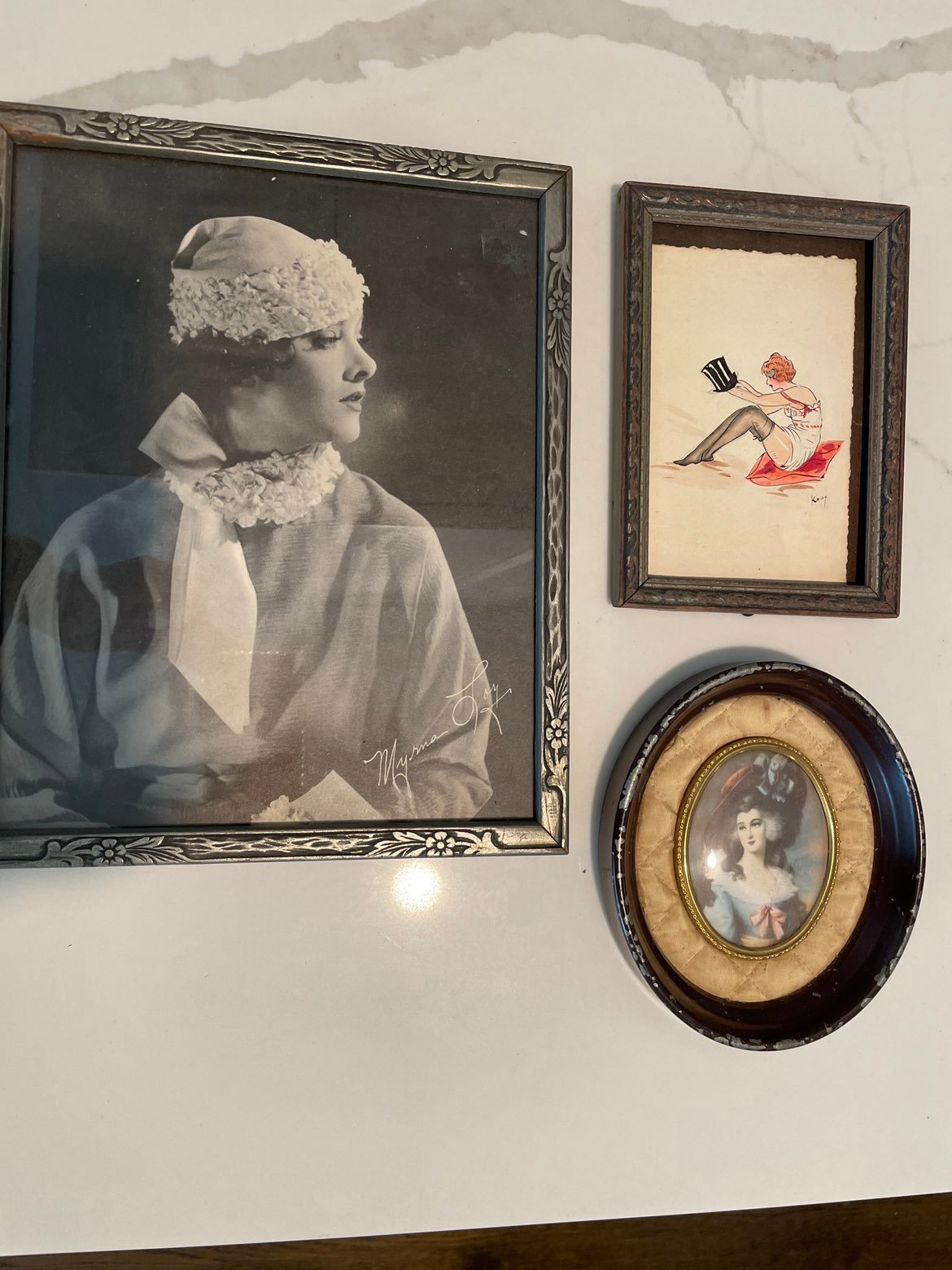 lot of 3 vintage picture frames