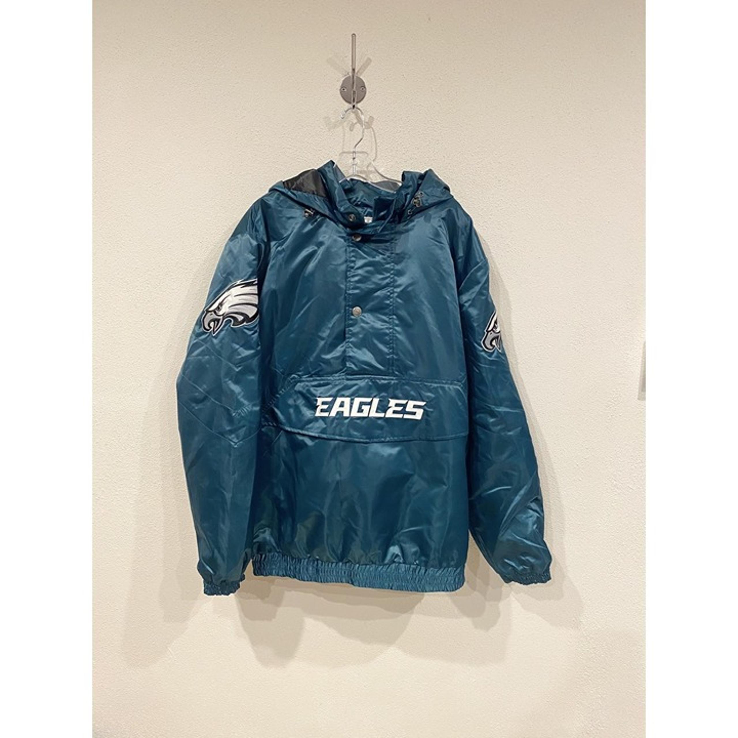 Philadelphia Eagles Jacket Mens XL NFL Football Pullover Starter Hooded Large